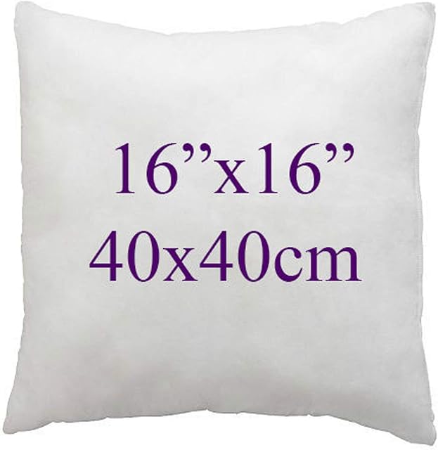 AR'S Hotel Qullity Cushion Pads, Inners, Insert Fillers, Hollow Fiber Cushion Pads Multi Pack, 12" 14" 16" 18" 20" 22" 24" 26" (Pack of 1, 16X16(40X40cm))