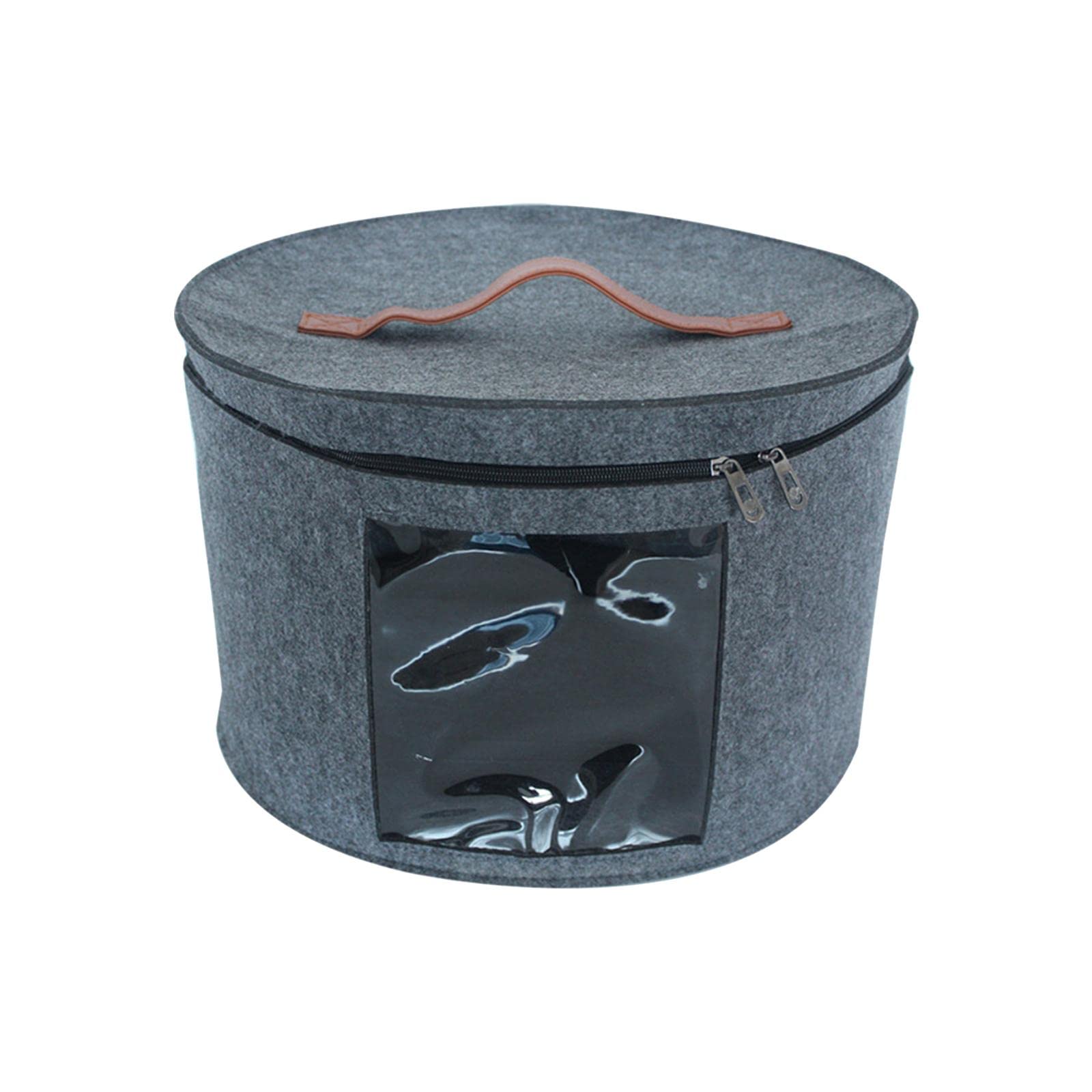 Hat Box Storage Bin Stackable Hat Storage Box for Closet Clothes Toy Storage Gray Large | Household Supplies & Cleaning | Home Organization | Storage Bins & Baskets