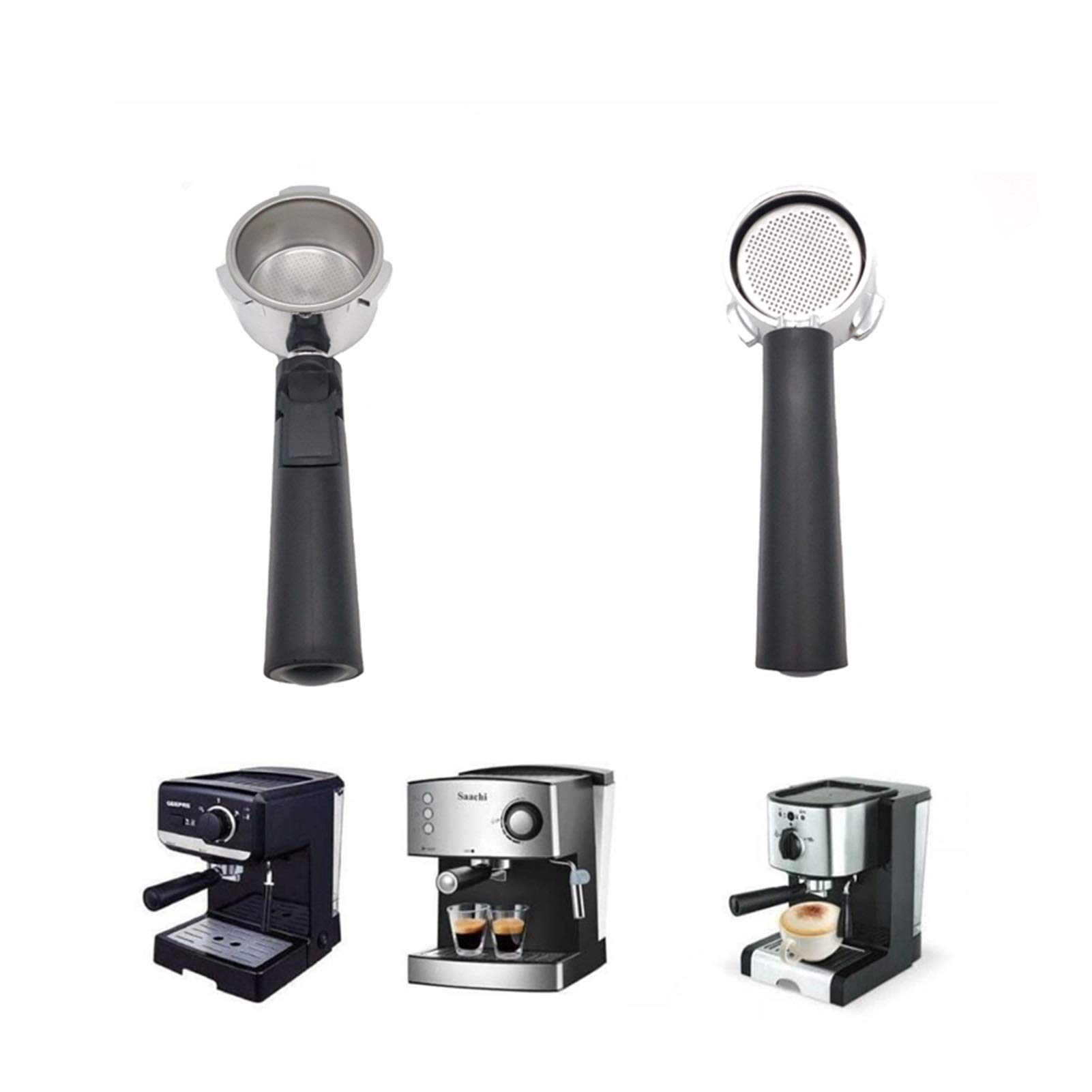 yaoqijie Portafiltro del caffè Senza Fondo 51mm Adatto per Accessorio Professionale per macchinetta del caffè Lasting (Color : Black)
