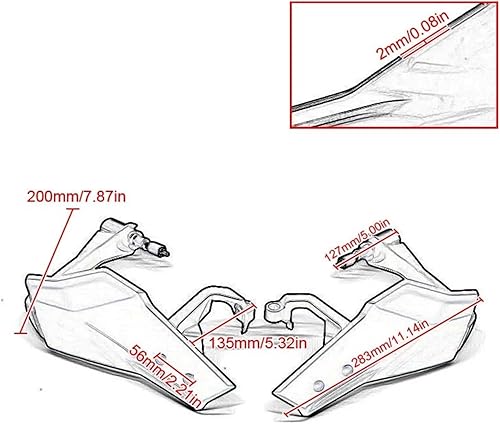 Miniatura 3 de Windshield windscreen Fit for Suzuki V-Strom DL1050 DL 1050 V Strom 2020-2021 Hand Guard Motorcycle Handguards Handlebar Guards Replacement