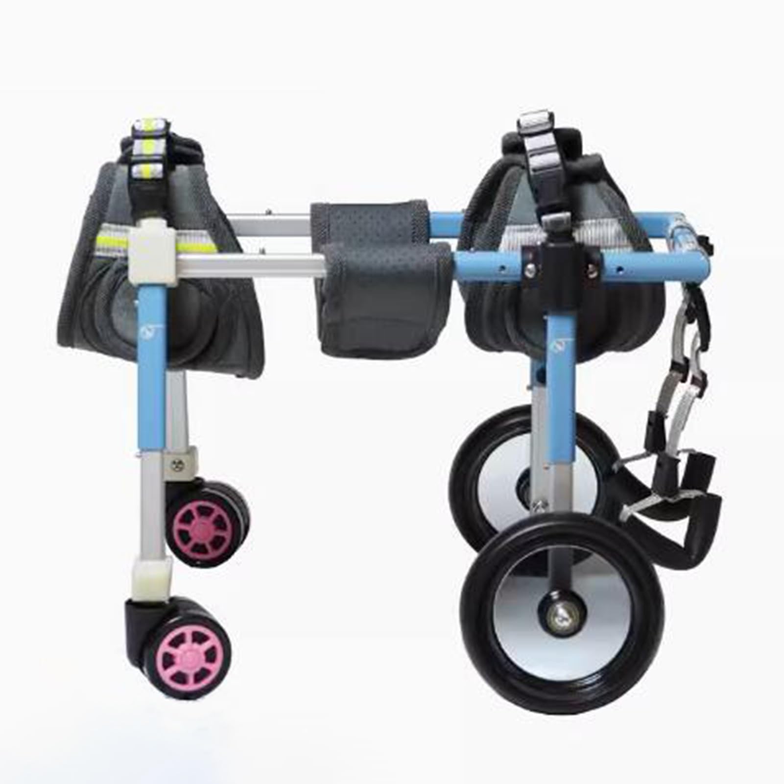 Jievmrs Dog Wheelchair 2 Wheels / 4 Wheels Dog Wheelchair, Full Support Doggy Mobility Aid for Front/Back Legs, Assisted Walking Cart for Paralyzed/Old Dogs(Small)