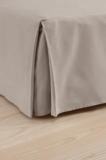 Jotex Colour Betthusse - 100% hochwertige Bio-Baumwolle Bettrock, Höhe 45 cm - Graubeige, 120 x 200 cm