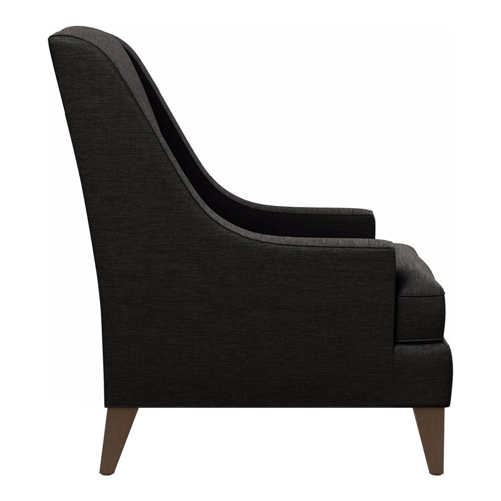 Ethan Allen Emerson Chair, Hailey Charcoal Textured Fabric Buy Online