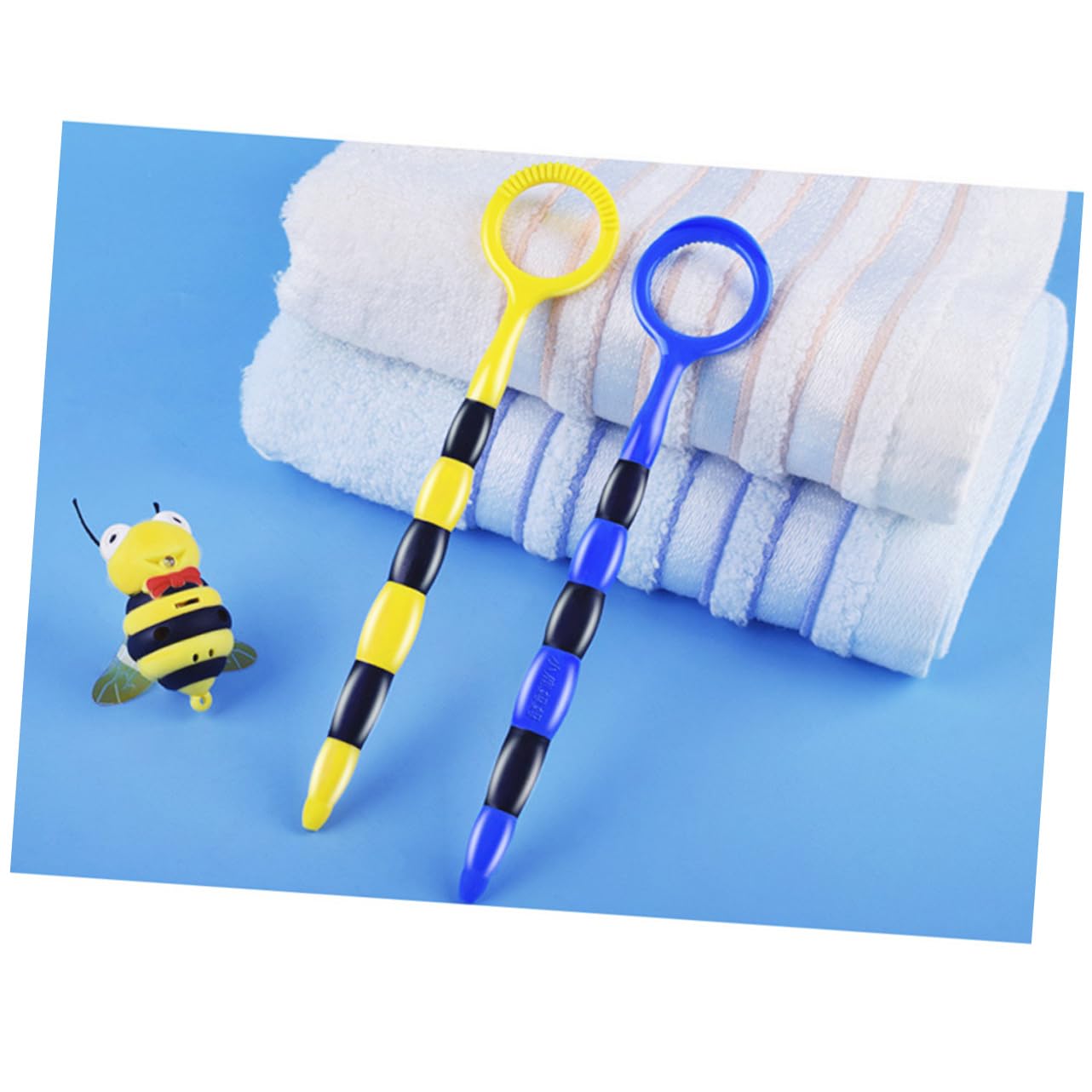 PartyKindom Tongue Scraper Set 4pcs Tongue Brush Silicone Material Deep Oral Cleaning Bad Breath Aid Comfortable Handle