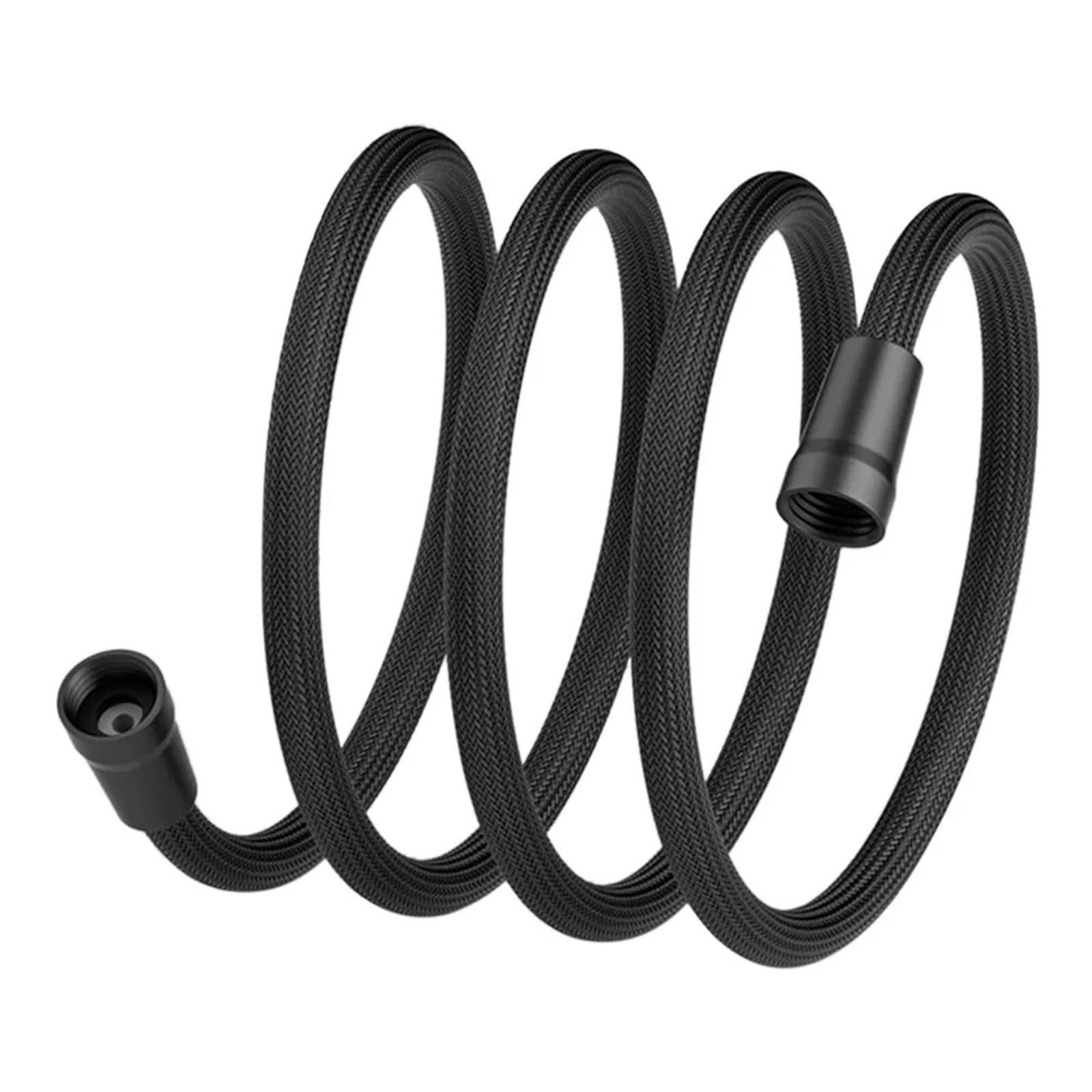 Zhaoqin One Color Shower Hose 1.5/2 Meter Anti Winding Handheld Shower Hose Universal Interface Flexible Tube High Pressure Gi/2 Bath Nylon Pipe(Black-2Meter)