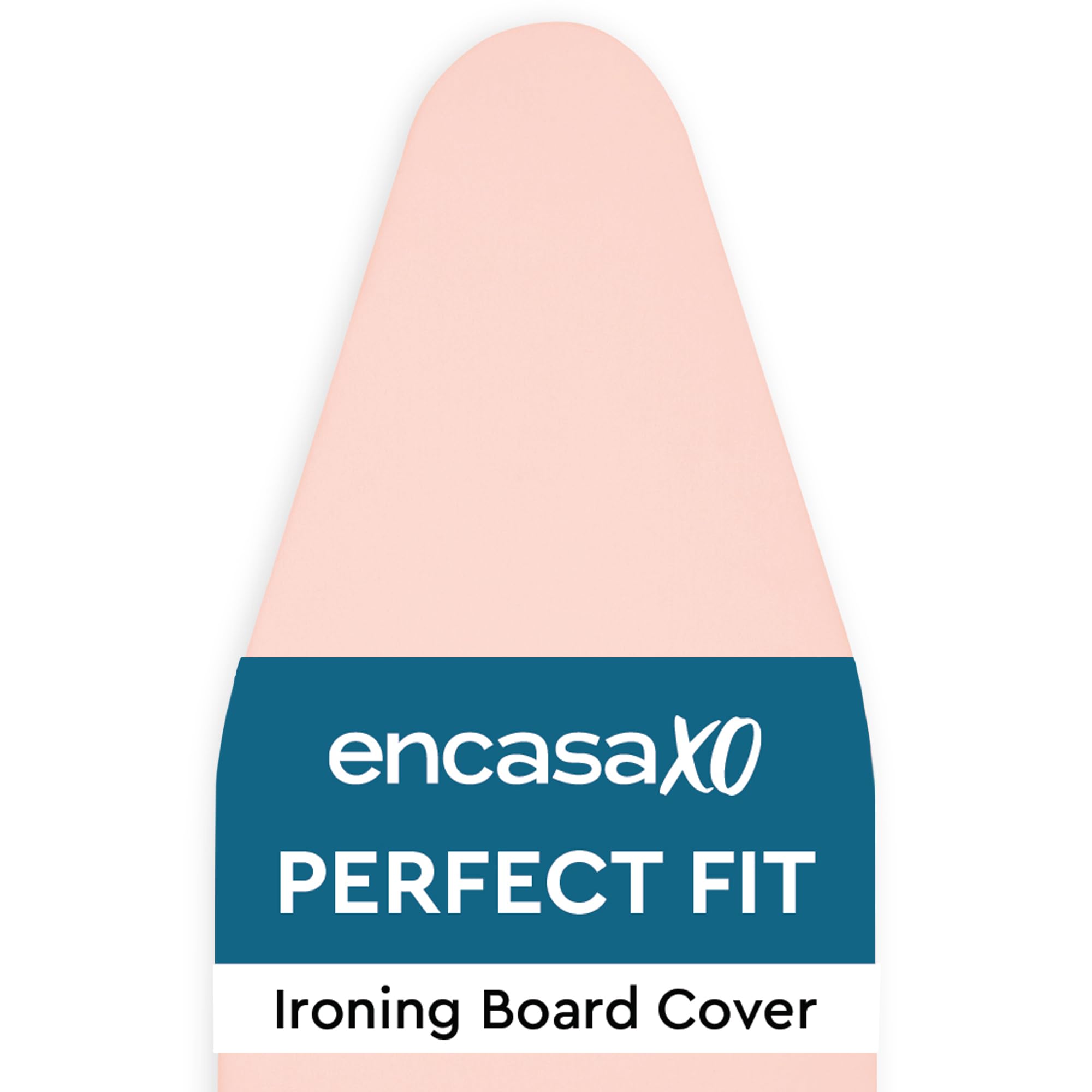 Encasa XO Mini Ironing Board Cover with Extra Thick Pad, Plain Colors, Elasticated, (Fits Standard Large Boards of 125x39 cm) Heat Reflective - Grey — view 20