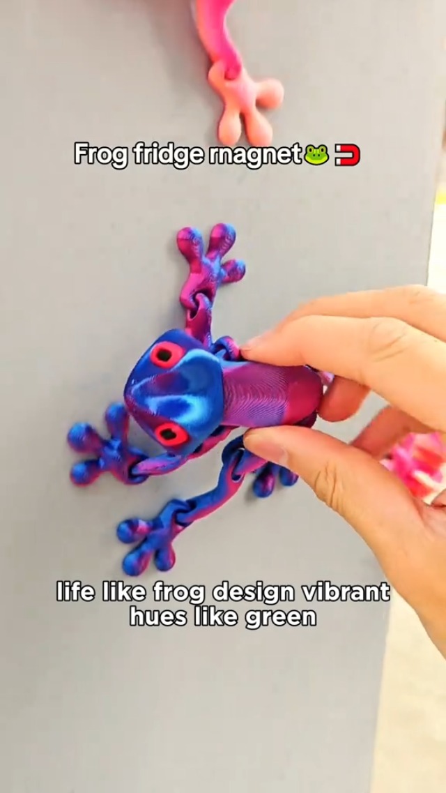Imán decorativo 3D rana magnética 4 piezas miniatura 7