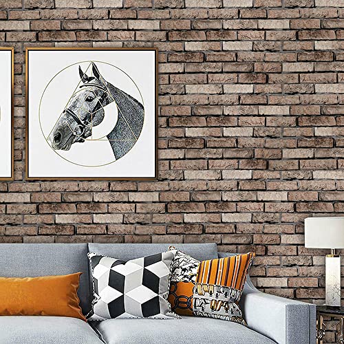 壁紙 レンガ 壁紙シール はがせる おしゃれ リメイクシート 厚手 壁紙シート のりつき 立体 石目調 レンガ調 ウォールシール 幅45cm 長さ5m Diyリフォームシール 厚手 補修 透けない ストーン 防水 耐熱 多用途 黒 ブラウン のレビュー クチコミとして参考になる投稿1枚