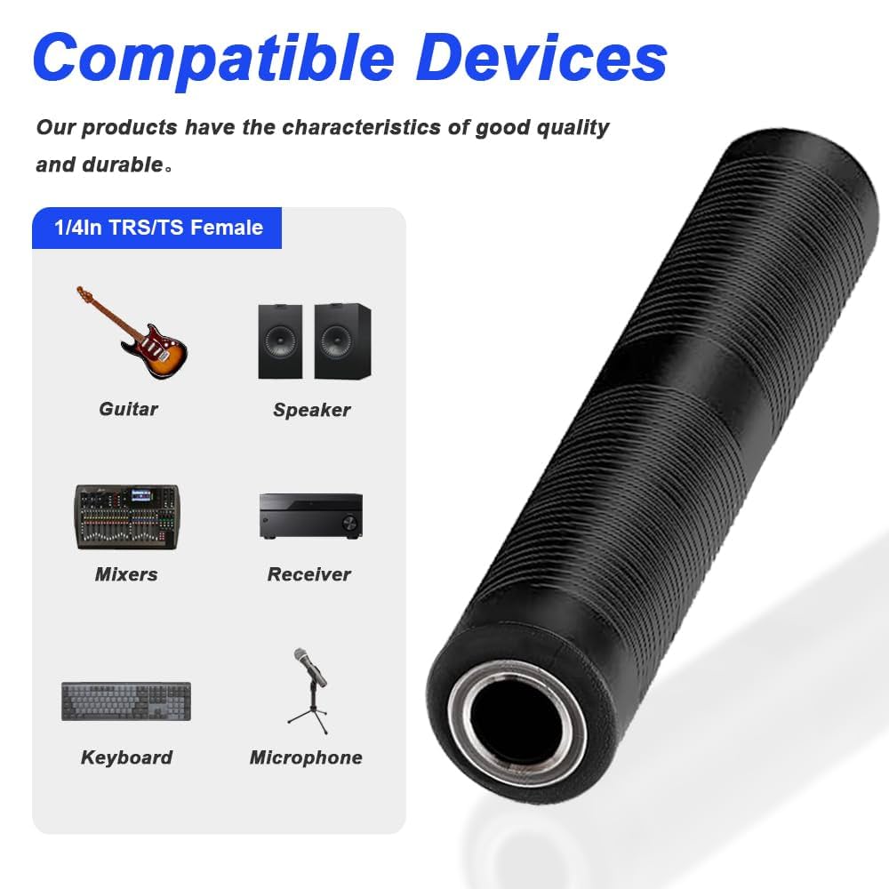 オス6メス5 Amazon.co.jp: Xiatiaosann 1/4インチ TRS/TS メス - メス