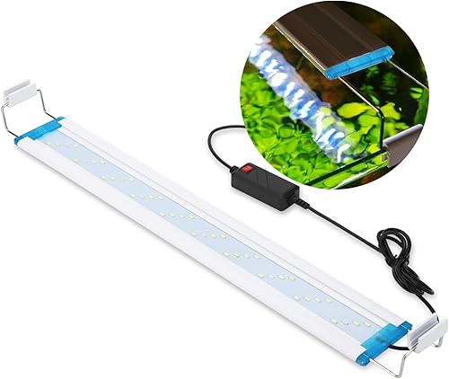 Miniatura 8 de Luz LED clásica brillante para acuario, luz de tanque de peces de arrecife con soportes extensibles, lámpara de crecimiento de plantas acuáticas,