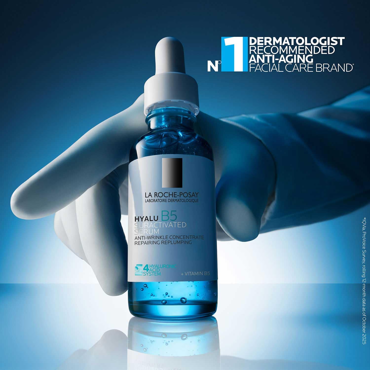La Roche Posay Anti-Falten-Serum, Für normale bis empfindliche Haut, Regenerierend und Aufpolsternd, Mit Vitamin B5, Madecassosiden und Hyaluron, Hyalu B5, 50 ml