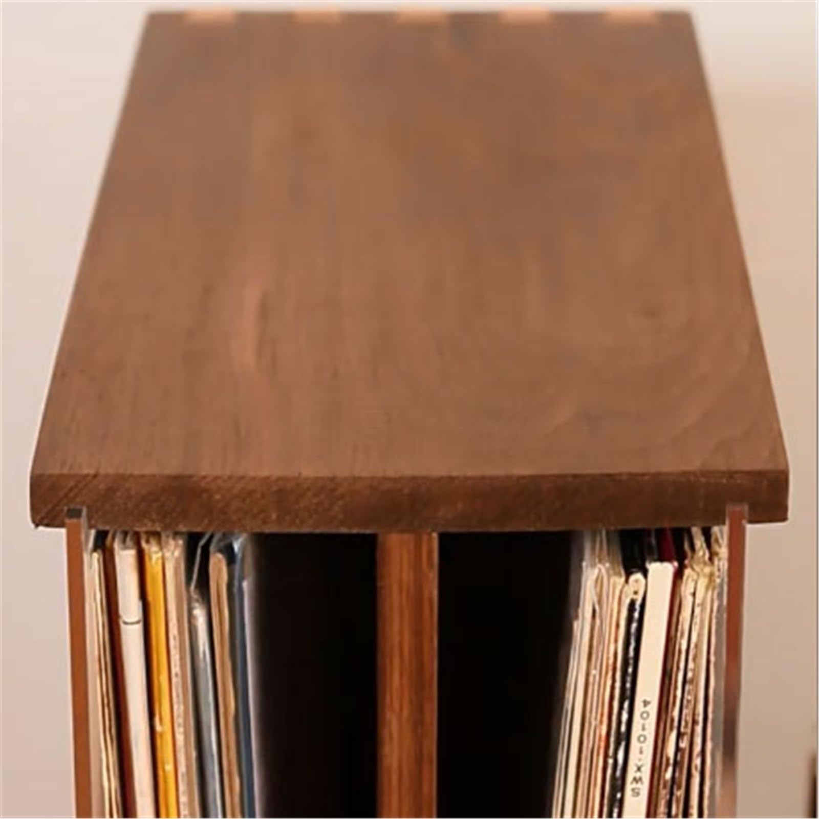 Ufficio Scatola for album CD con portadischi in vinile in legno for creatività desktop Scaffale porta dischi