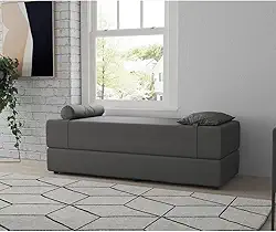 Sofá-Cama Casal 3 Lugares Cecília Linho Grafite