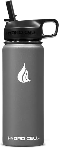 Miniatura 2 de HYDRO CELL Botella de agua con aislamiento de acero inoxidable con popote - Para bebidas frías y calientes - Termo deportivo con tapa de rosca y