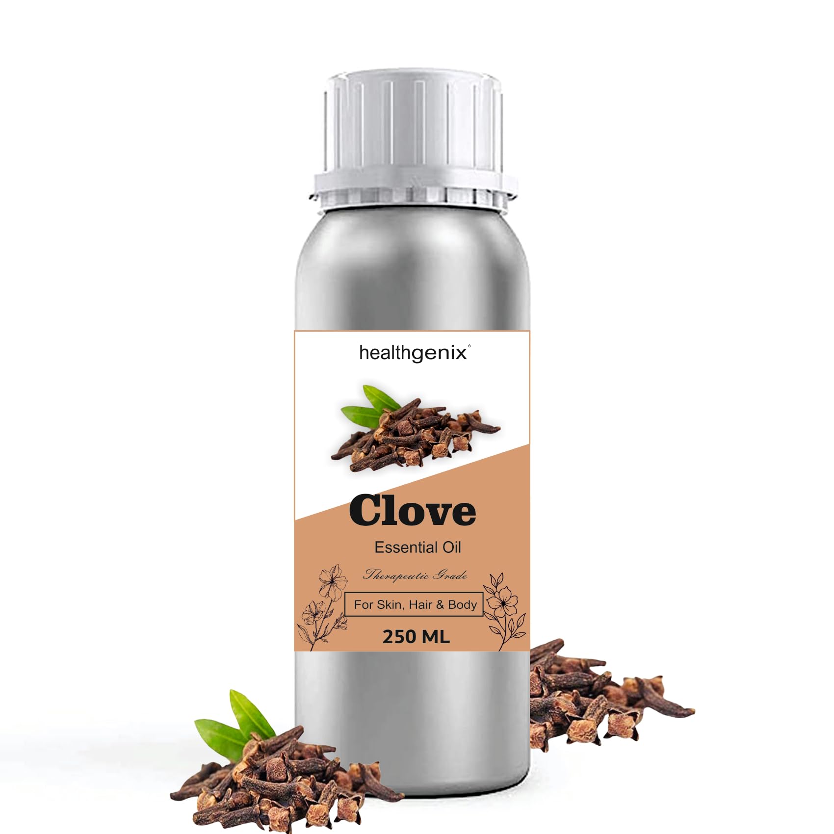Healthgenix Clove Essential Oil - 250ml | 100% Pure & Natural, Undiluted Oil | Best use Clove oil for Theeth Pain, Skin, Hair, Pimples, Acne, T Zone & Underarm |-image-33