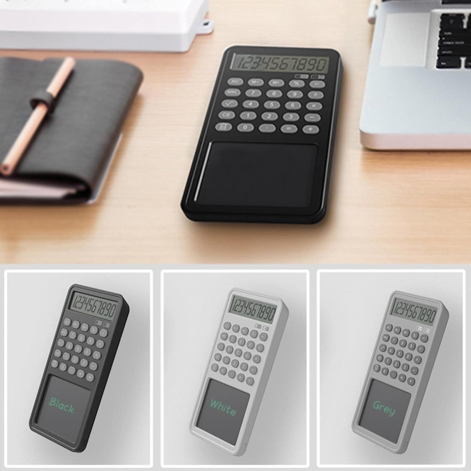 Kalkulatory kieszonkowe z tabletem LCD do pisania 12-cyfrowy wyświetlacz Podręczne podstawowe kalkulatory naukowe do domowego biura Szkoła Biznes Tablica elektroniczna Rysunek/Bloczki notatkowe /655 (