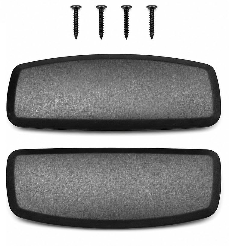 Image of CSS Office Arm Rest Replacement Adjustable Handle with Plastic Pad, Includes 4 Screws, Compatible with Rolling and Revolving Chairs Durable Spare Parts, Accessories Black Pair 2