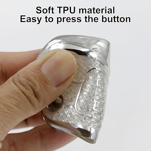 Miniatura 3 de Funda compatible con Buick Encore Chevy Chevrolet Camaro Equinox Impala Sonic Terrain 4 botones, gris, blanco