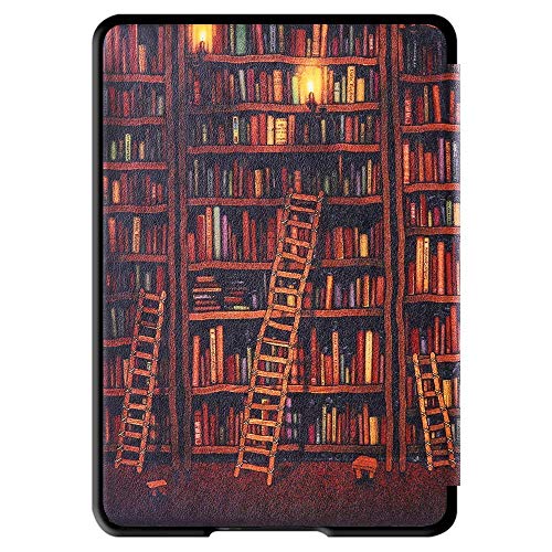 Capa para Kindle Paperwhite (aparelho à prova d`água) - rígida - sistema de hibernação - Biblioteca