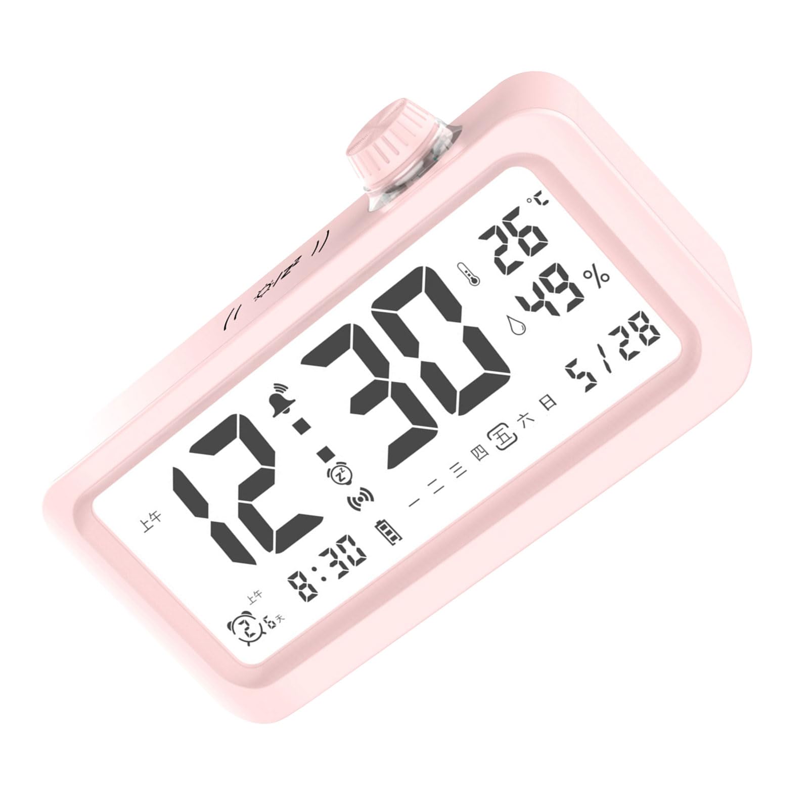 Buxuaaaa Rechargeable Alarm Clock with Multiple Adjustable Alerts for Elderly Medication Notifications and Date Display Easy to Read Screen Compact Alarm Clock