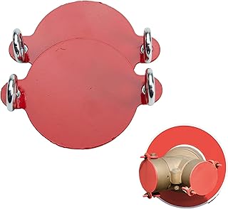 2 Pack Fire Department Connection Caps with Screws Aluminum - Red Fire Sprinkler Covers - FDC Connections - Stop Valve Fire Hose Fitting Fire Sprinkler - Head for Fire Hydrant Accessory