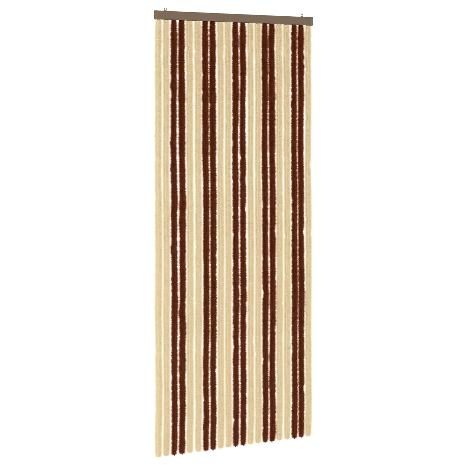 vidaXL Insect Curtain Chenille Brown and Beige 90 x 220 cm 100% PP โ image 1