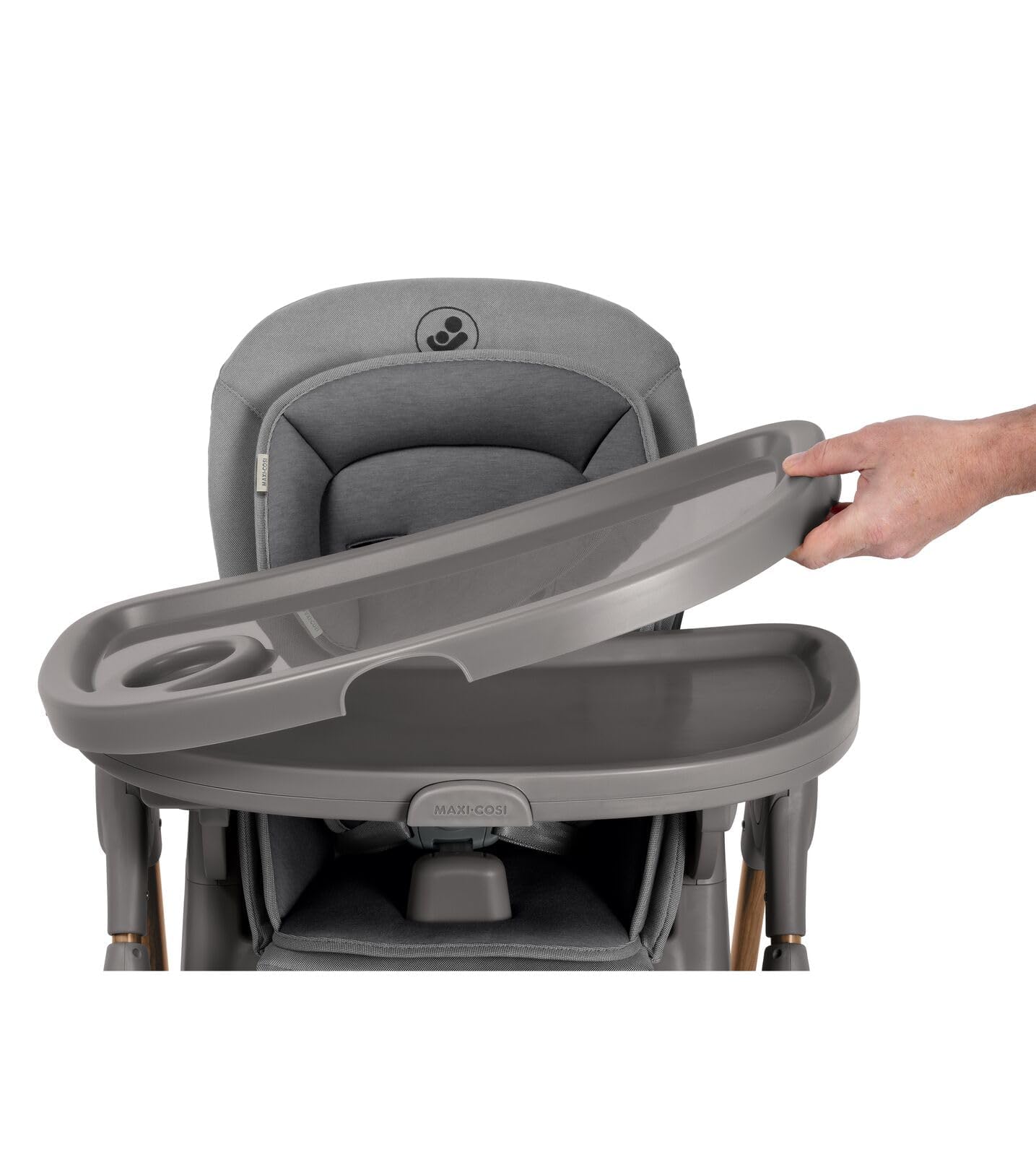 Maxi-Cosi Minla Plus Trona Bebe Evolutiva 6 en 1, 0-14 años, máx. 60 kg, Rotación de la bandeja con una sola mano, 4 Rädern, 9 posiciones altura, 5 posiciones reclinación, Elegance Graphite