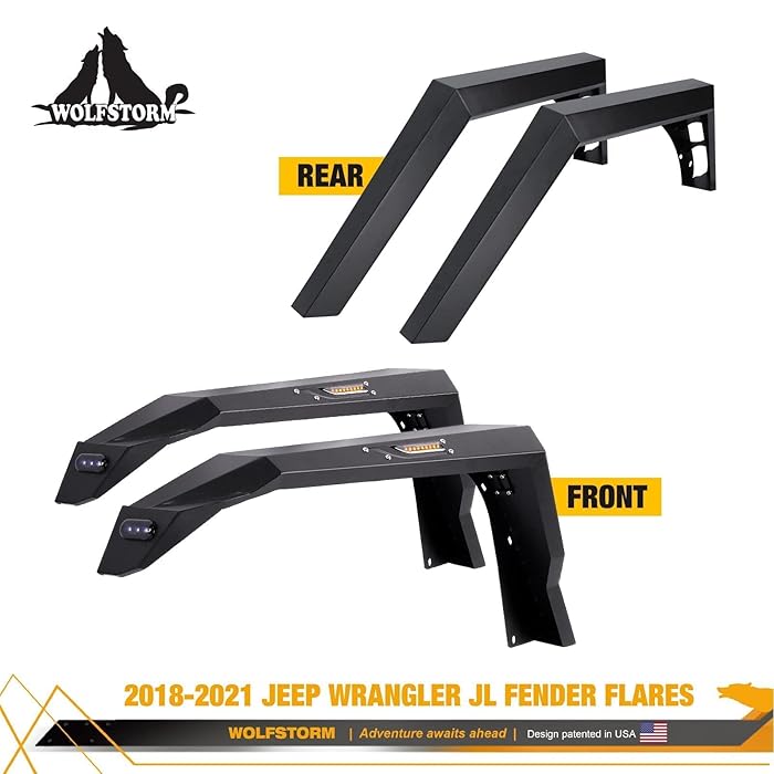 Buy WOLFSTORM Fender Flares Fit for 20182021 Jeep Wrangler JL/JLU with