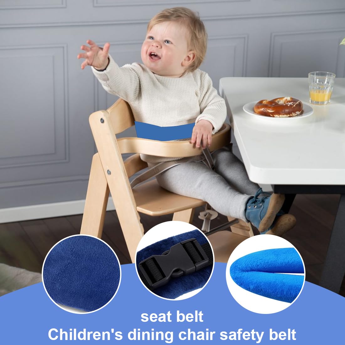 Cintura Di Sicurezza Universale Per Seggiolone - Imbracatura Per Bambini, Passeggino E Sdraietta - Regolabile E Comfortevole - Foto 9