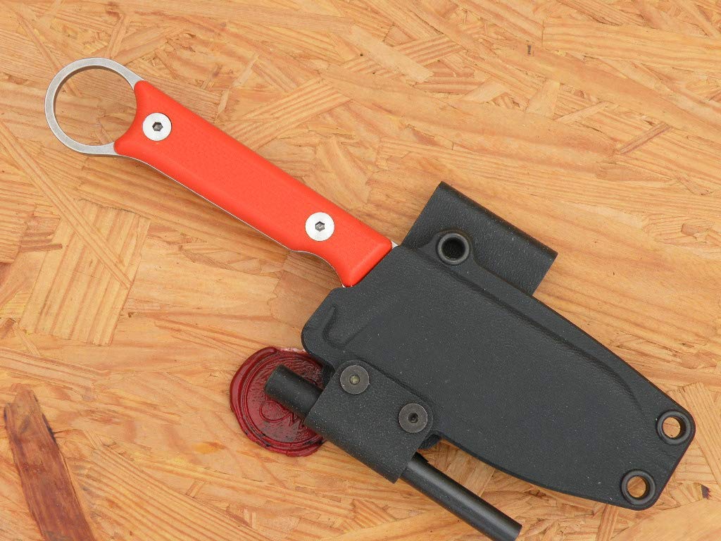 White River Knives Firecraft 3.5 Pro Fixed Blade Knife 3.5" Drop Point CPM S35VN Stonewashed Blade G-10 Handle Orange