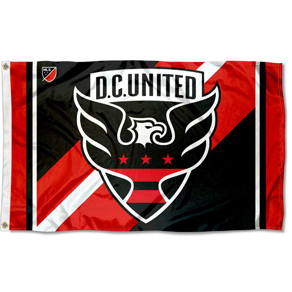 Bandiera Da Giardino WinCraft – Washington DC United – 31,8x45,7 Cm Con Supporto Da 101,6 Cm – 100% Poliestere – Ufficiale MLS