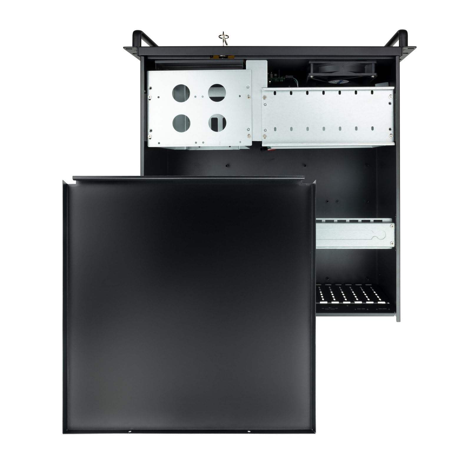 IPC Rack 4U 19" ATX, 2x5,25" externes, 1x3,5" externes, 8x3,5" internes USB-Gehäuse, ideal für Server und Datenspeicherung