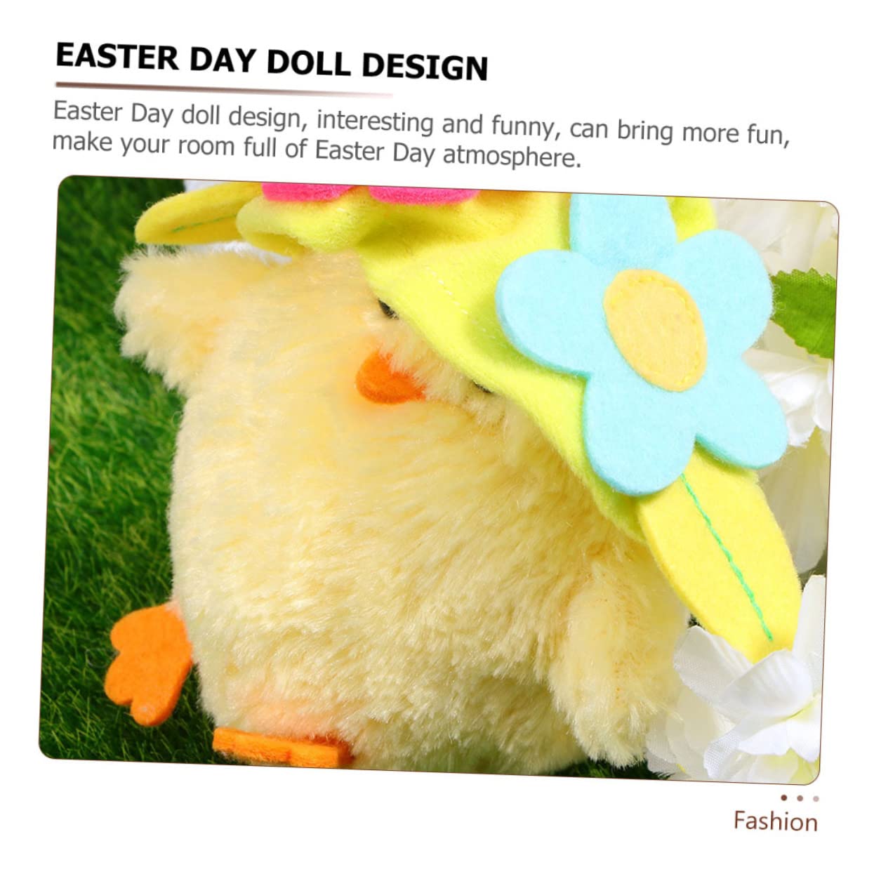OUNONA 3pezzi Bambola Di Pasqua Forma Di Pollo Bambola Di Pasqua Creativa Forma Di Fiore