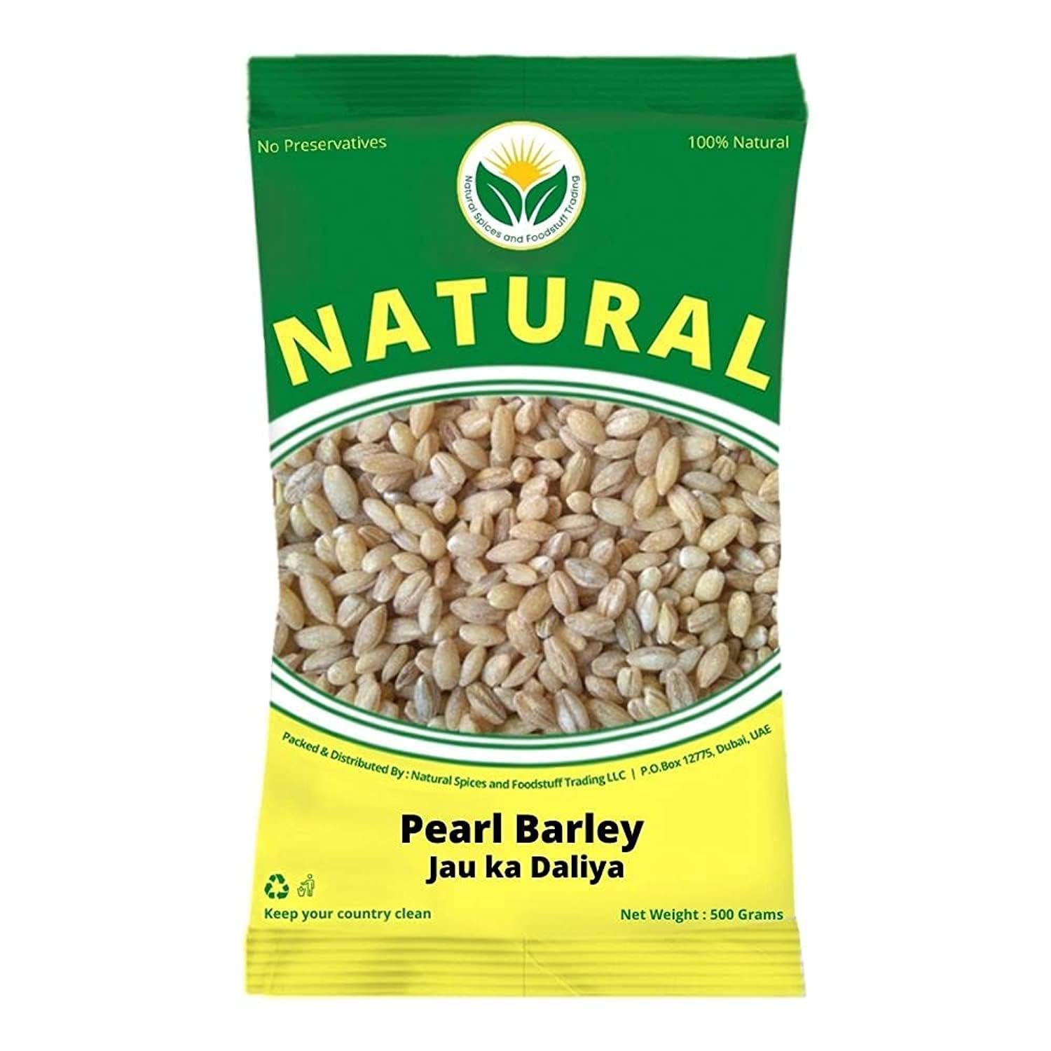 Naturals Pearl Barley Whole 1Kg – High Fiber for Healthy Cooking, Barley Soup, Weight Control & Daily Wellness