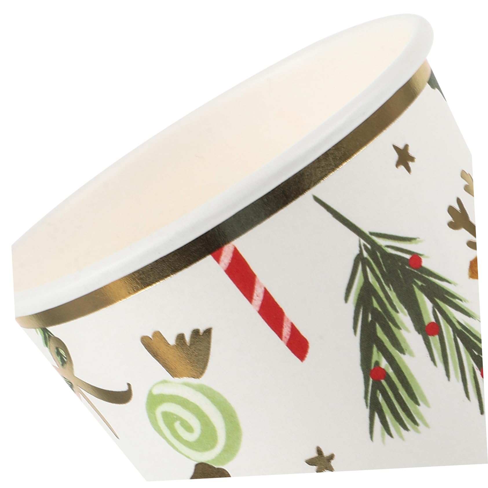 Healvian 50stücke Weihnachts-papierbecher Pappbecher Mit Festlichem Design Für Getränke Eiscreme Und Snacks Für Weihnachtsfeiern Und Kindergeburtstage