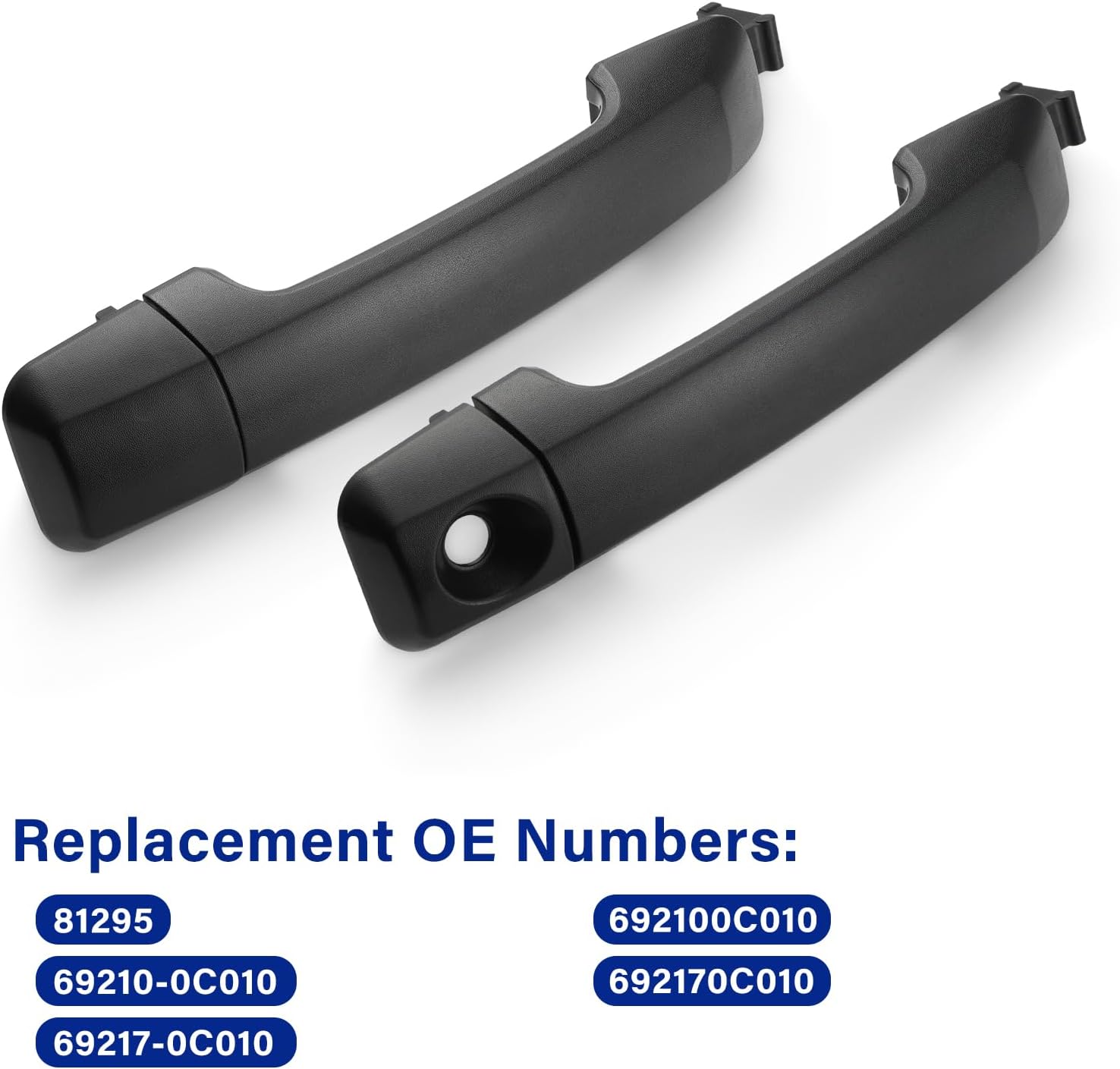4Pcs Exterior Door Handles for 2007-2019 Toyota Tundra CrewMax Cab Pickup & 2008-2016 Toyota Sequoia SUV, Replaces 69210-0C030-C0, 69217-0C060-C0, 69217-0C050-C0