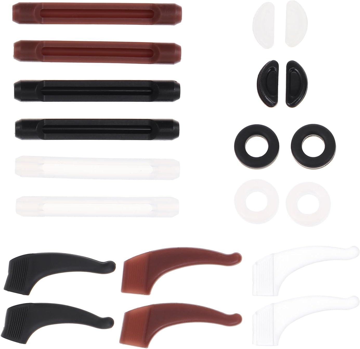 Adjustable Silicone Glasses Strap round Ear Hook, Non-slip Eyewear Retainer for Spectacles and Sunglasses, Sturdy Silicone Eyeglass Chains Set for Secure Fit and Comfortable Wear