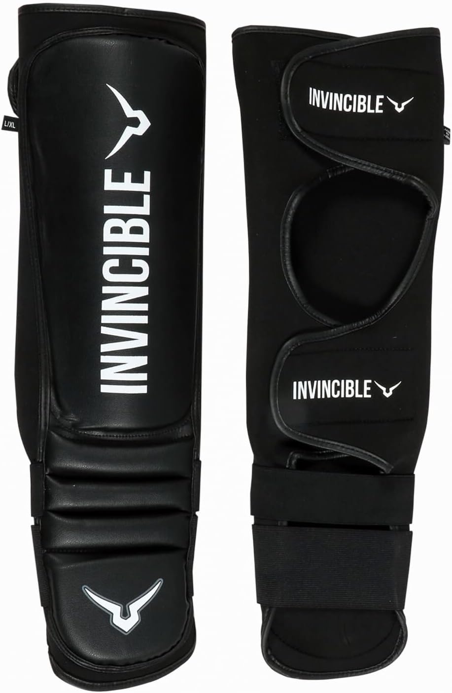 Invincible Pro Shin Guard (Black, Large)