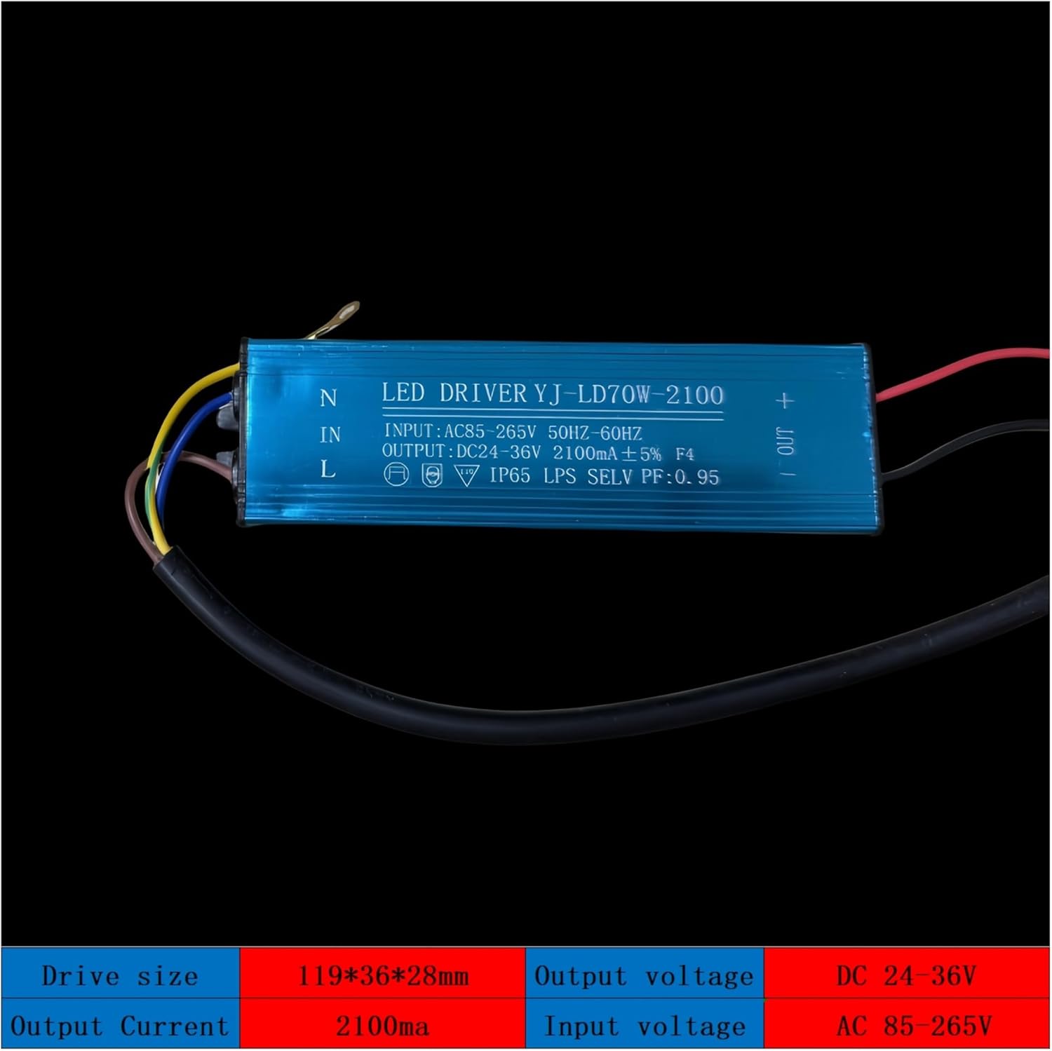 1PCS LED Driver Adapter Transformer(70W)