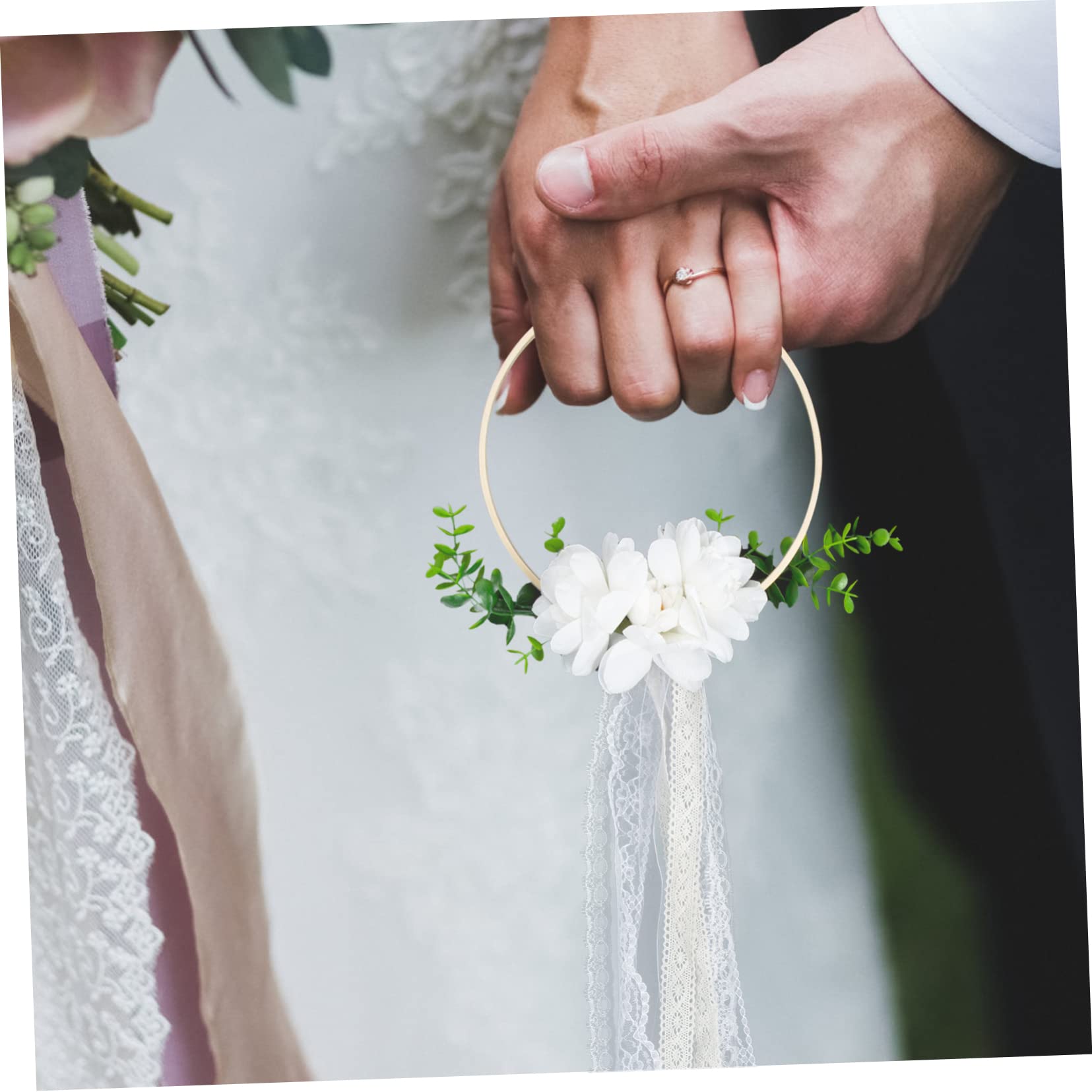 Zerodeko 5st Brautstrauß Reize Künstliche Blumengirlanden Braut- Bausatz Frauen Dekorativ Gefälschte Blumen Brautjungfer Gehaltenen Kleid Für Hochzeitsgäste Zubehör Plastikblume Weiß