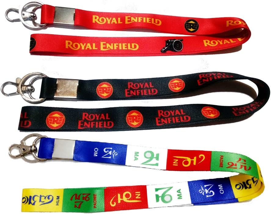 KD COLLECTIONS Lanyard Ribbon Tag ID Card Badge Holder Hook Keychain Compatible with Royal RE Bullet Classic Bike & Cars - Combo - Multicolor - Pack of 3-image-24