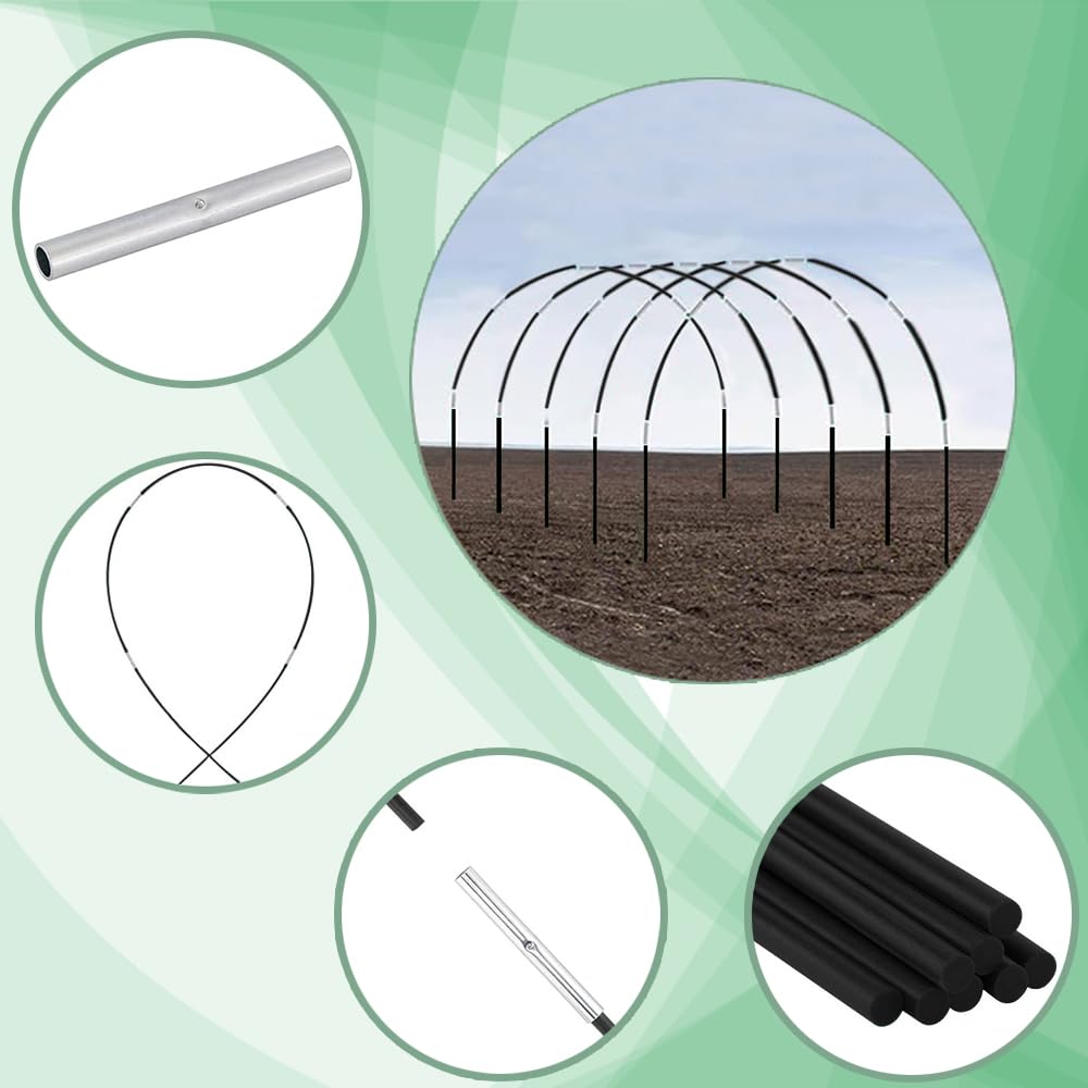 túnel Invernadero, túnel para Plantas jardín, Soporte para Túneles Jardín, Garden Aros Invernadero, Túnel para Plantas Aros Invernadero para Cultivar Túneles.