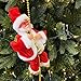 Climbing Santa On Chain, Electric Climbing Santa Claus, Climbing Santa with Music, Climbing Santa Up and Down, Santa Climbing Ladder, Electric Climbing Santa Claus Musical Toys (1X Climbing Santa)