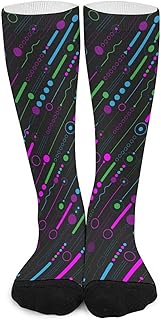 REPALY Calcetines Deportivos de Moda para Mujer, con Estampados Coloridos y Divertidos(Black,20 Pairs)