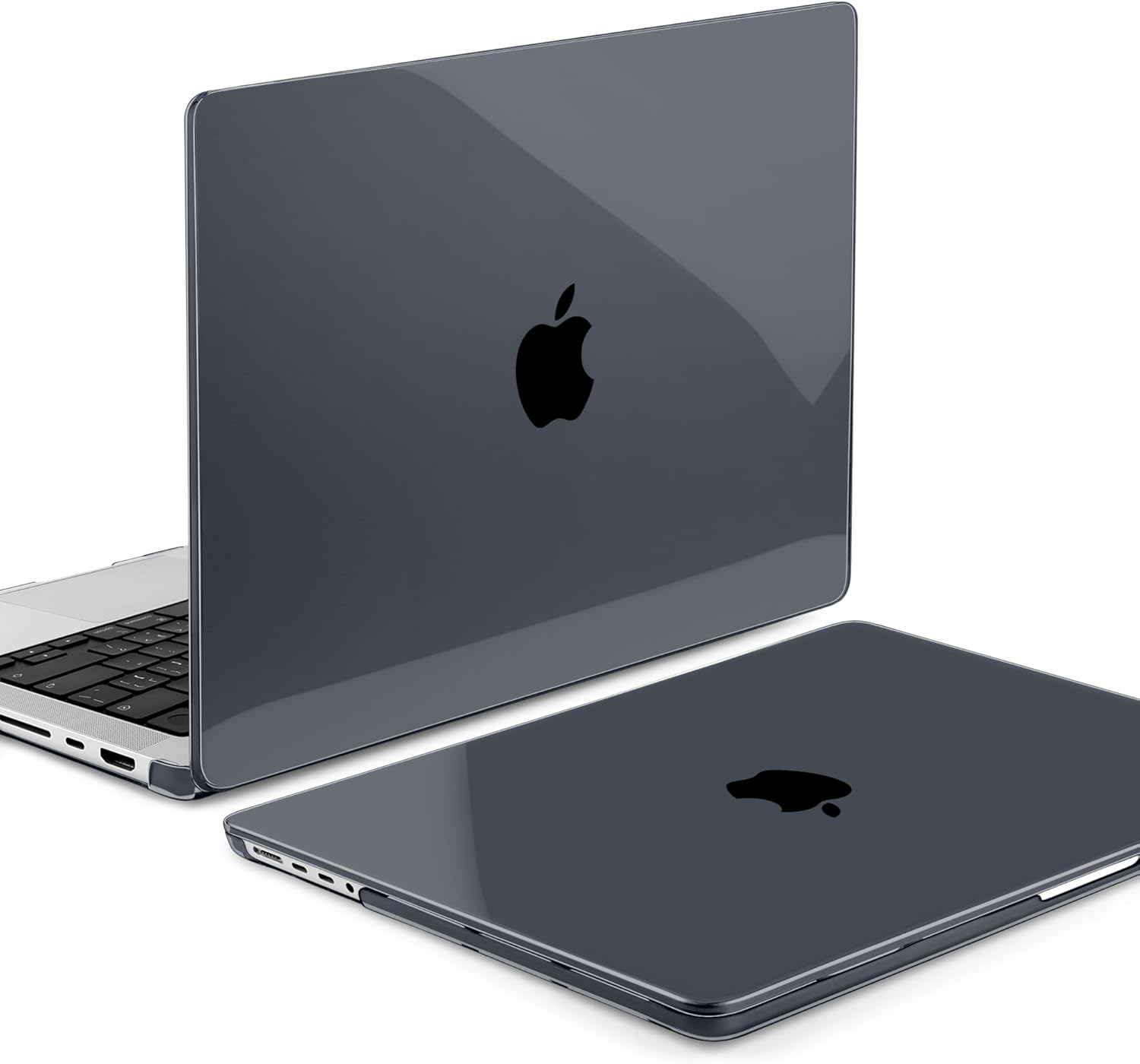 MEEgoodo Case for MacBook Pro 14 inch 2026 2025 2024 2023 2021(M5/M4/M3/M2/M1) Pro/Max, Laptop Case Fit Model A3427/A3426/A3434/A3112/A3401/A3185/A2918/A2992/A2779/A2442, Crystal Black