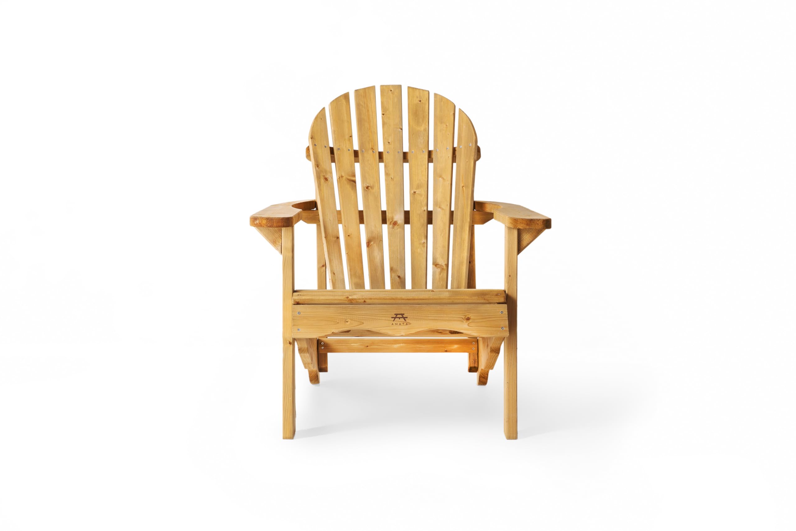 AMATA UNGURS Single Adirondack Chair Wooden Garden Furniture (Rusty Hazel)