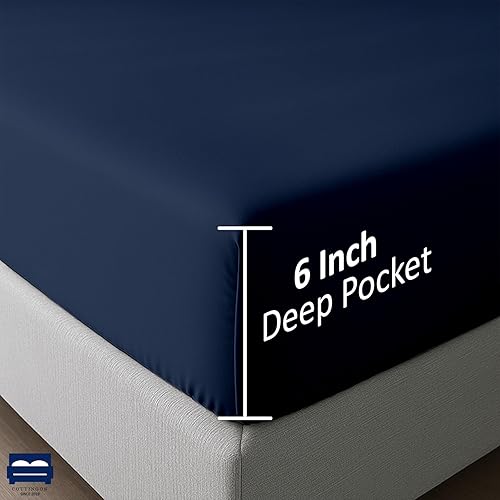 Miniatura 5 de Cottingon Sábanas para sofá cama Queen de 4 piezas, 100% microfibra cepillada, se adapta fácilmente a colchones de hasta 6 pulgadas de profundidad,