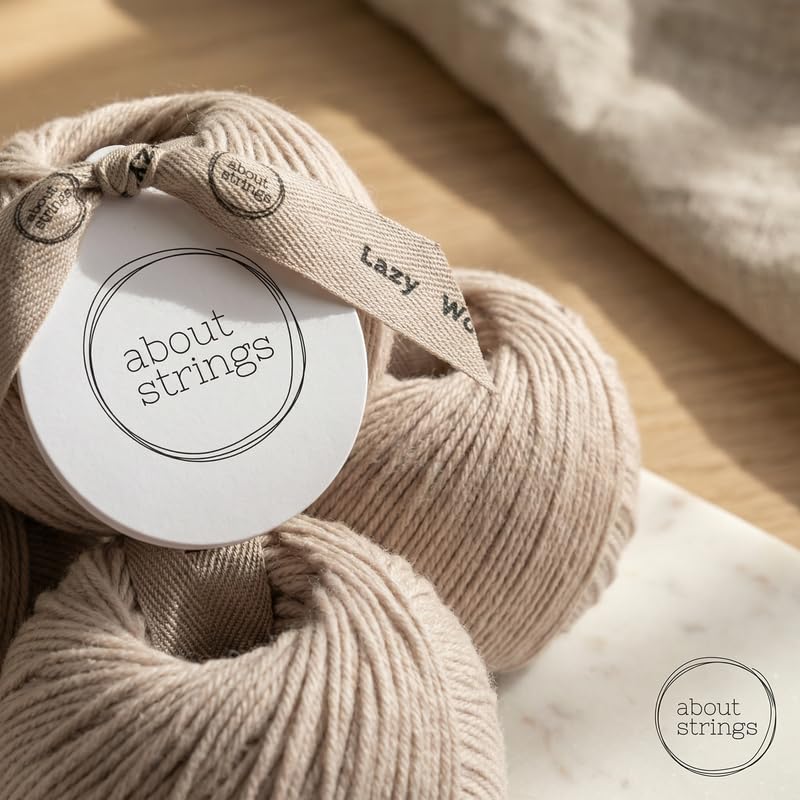 Lazy Wool - Hilo de mezcla de lana merino n.º 3 Light DK, 50 g, 109 yardas por ovillo, paquete de 4 (Earl)