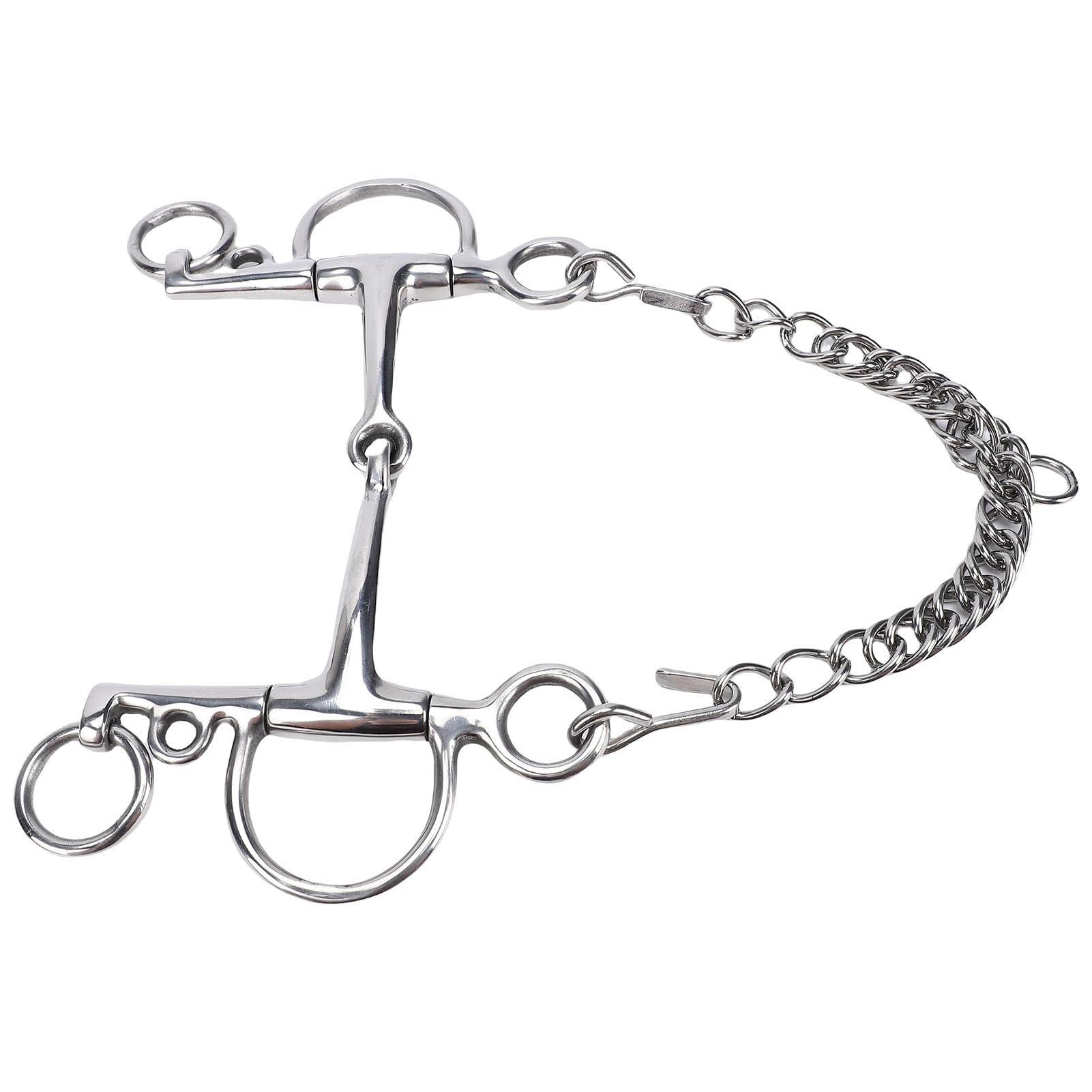 Tnfeeon Pelham Pray Horse, Freno Pelham Pesado para Caballo Cómodo y Práctico, Acero Inoxidable Apto para Caballos