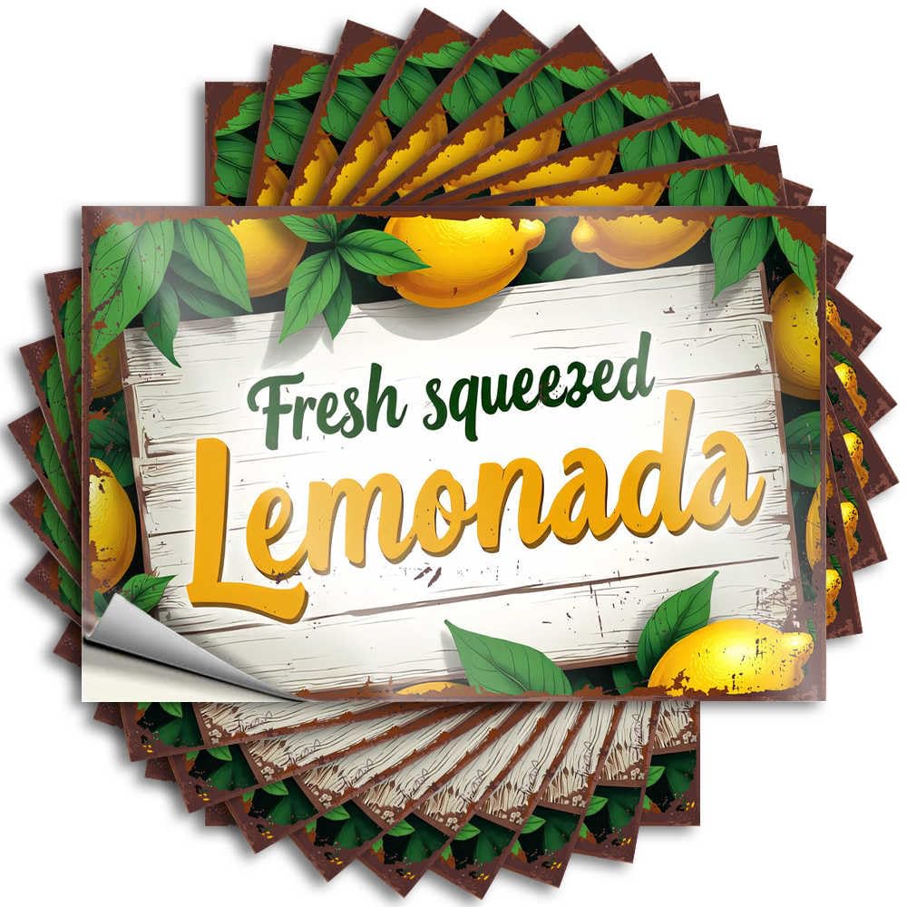 Fzfn Men's Colour Quote Home Decor For Waterproof Vinyl Sticker | Freshly Squeezed Lemonade: A Summer Delight Coastal Garage For Tiki Diy Projects(8X12cm)
